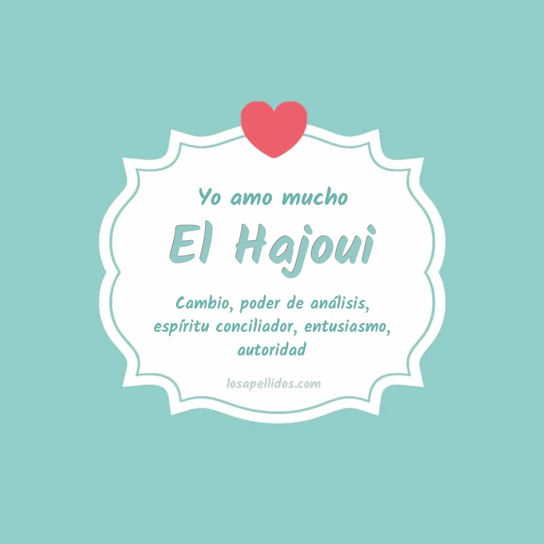 Yo amo mucho El hajoui