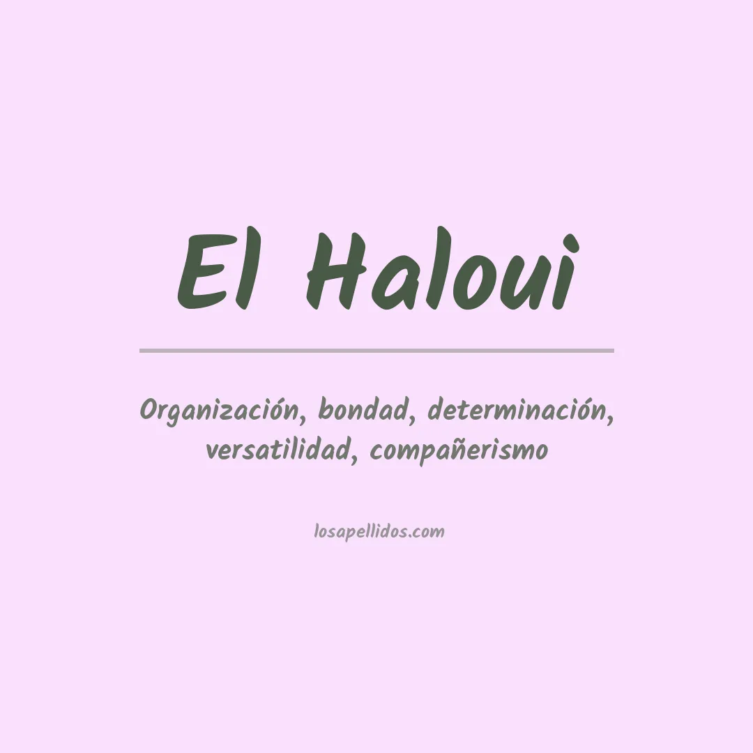 Apellido El haloui