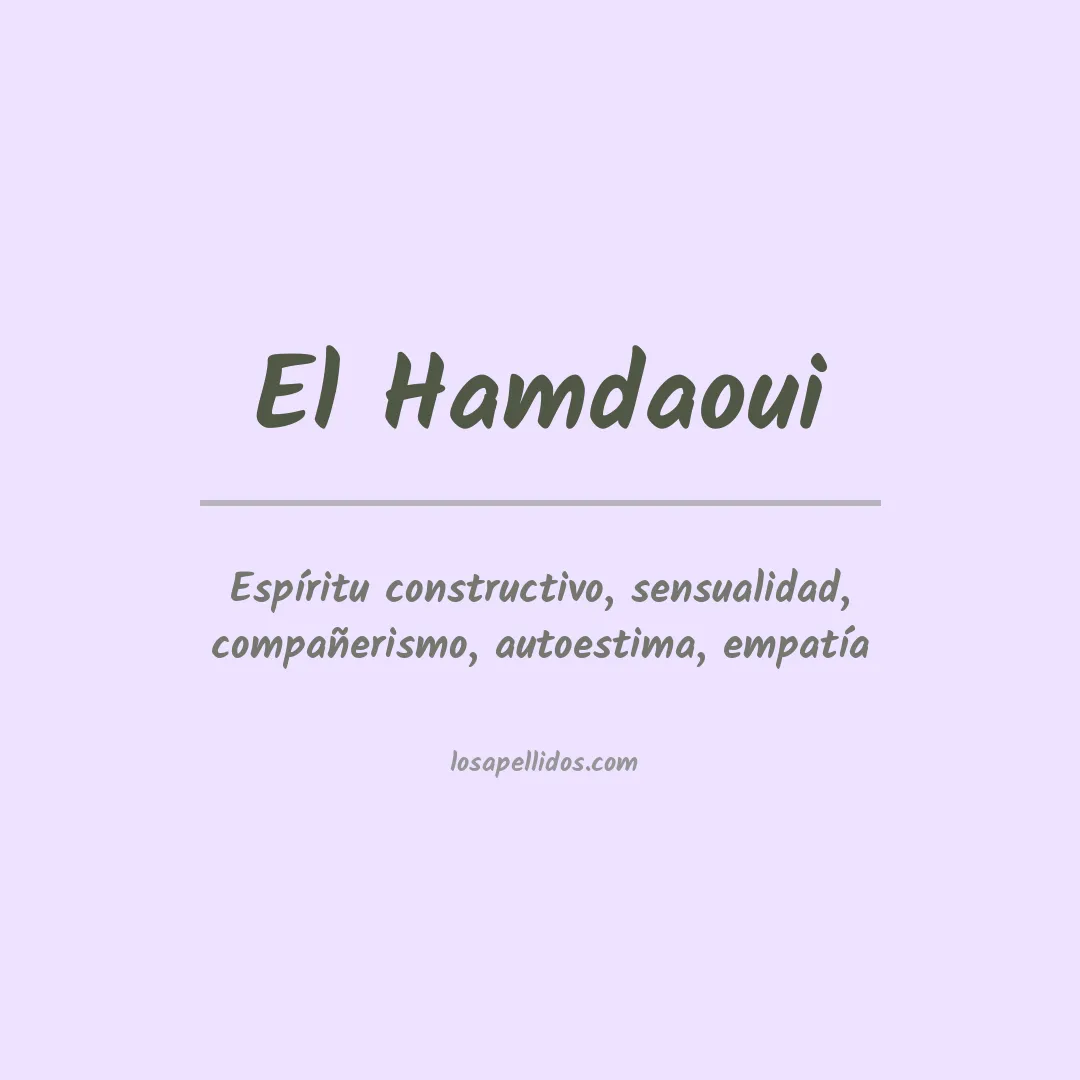Apellido El hamdaoui