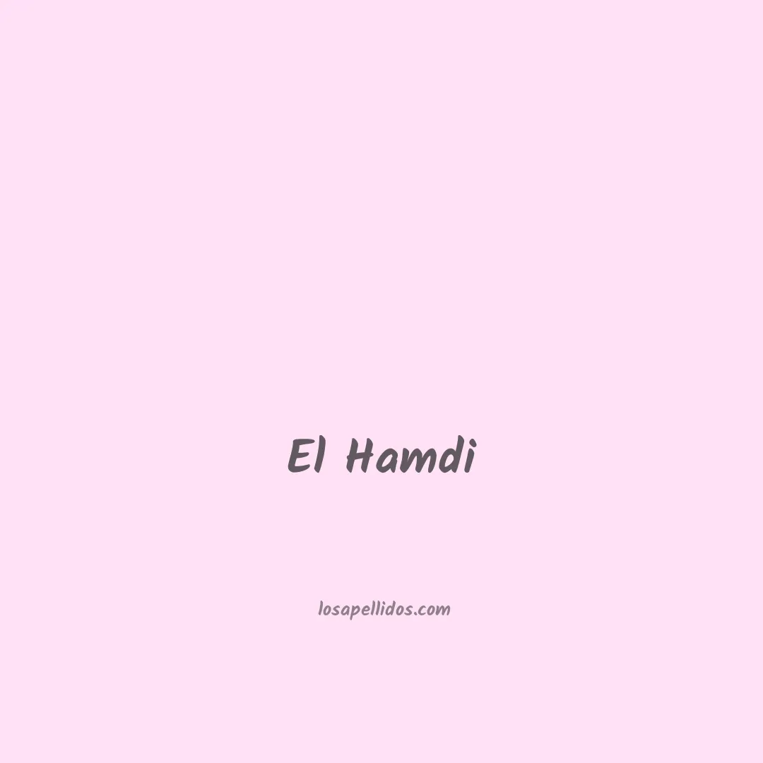 El hamdi en chino