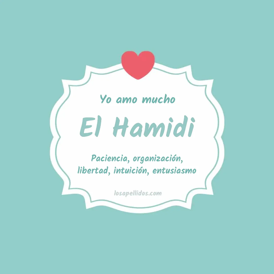 Yo amo mucho El hamidi