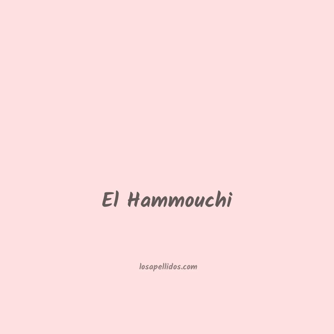 El hammouchi en chino