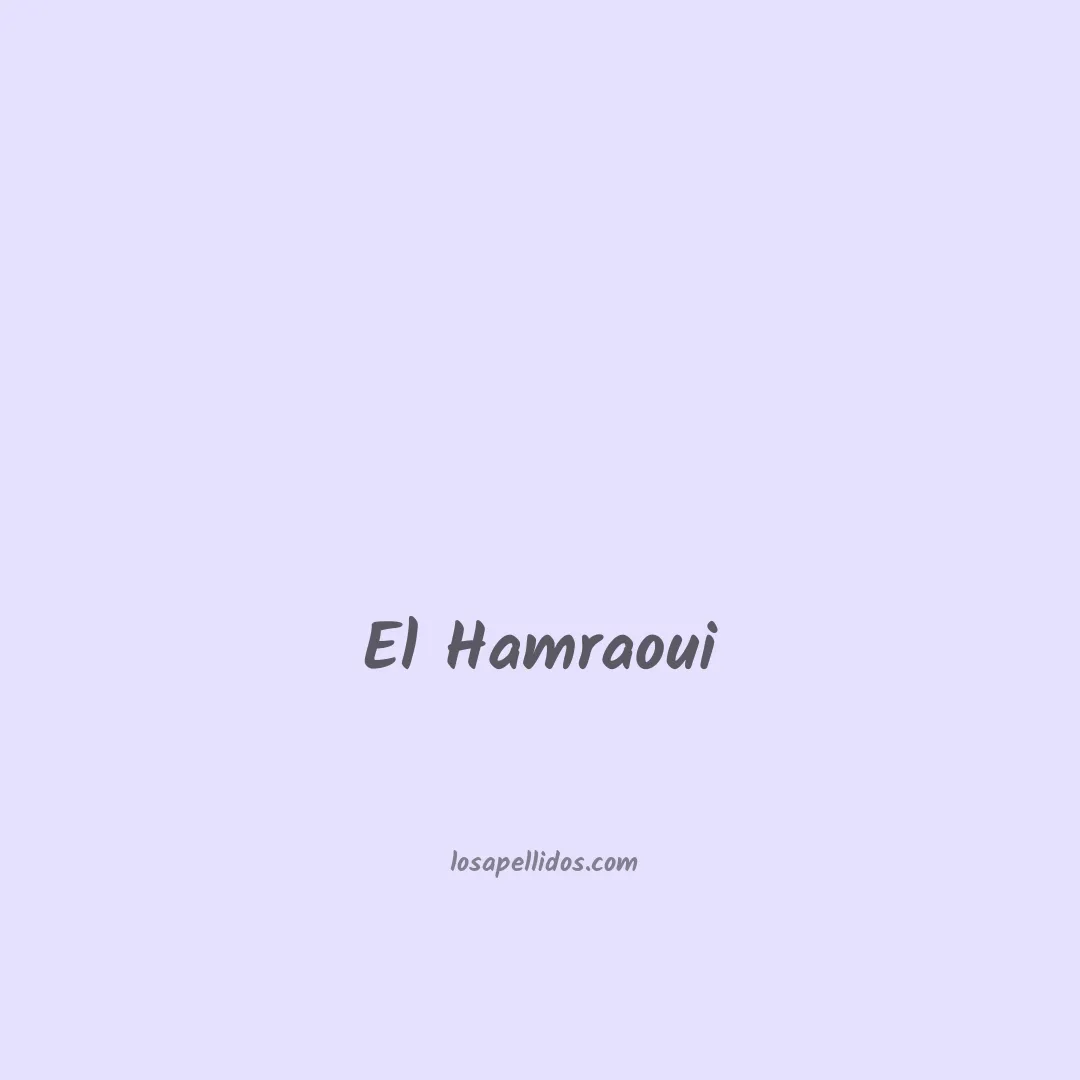 El hamraoui en chino