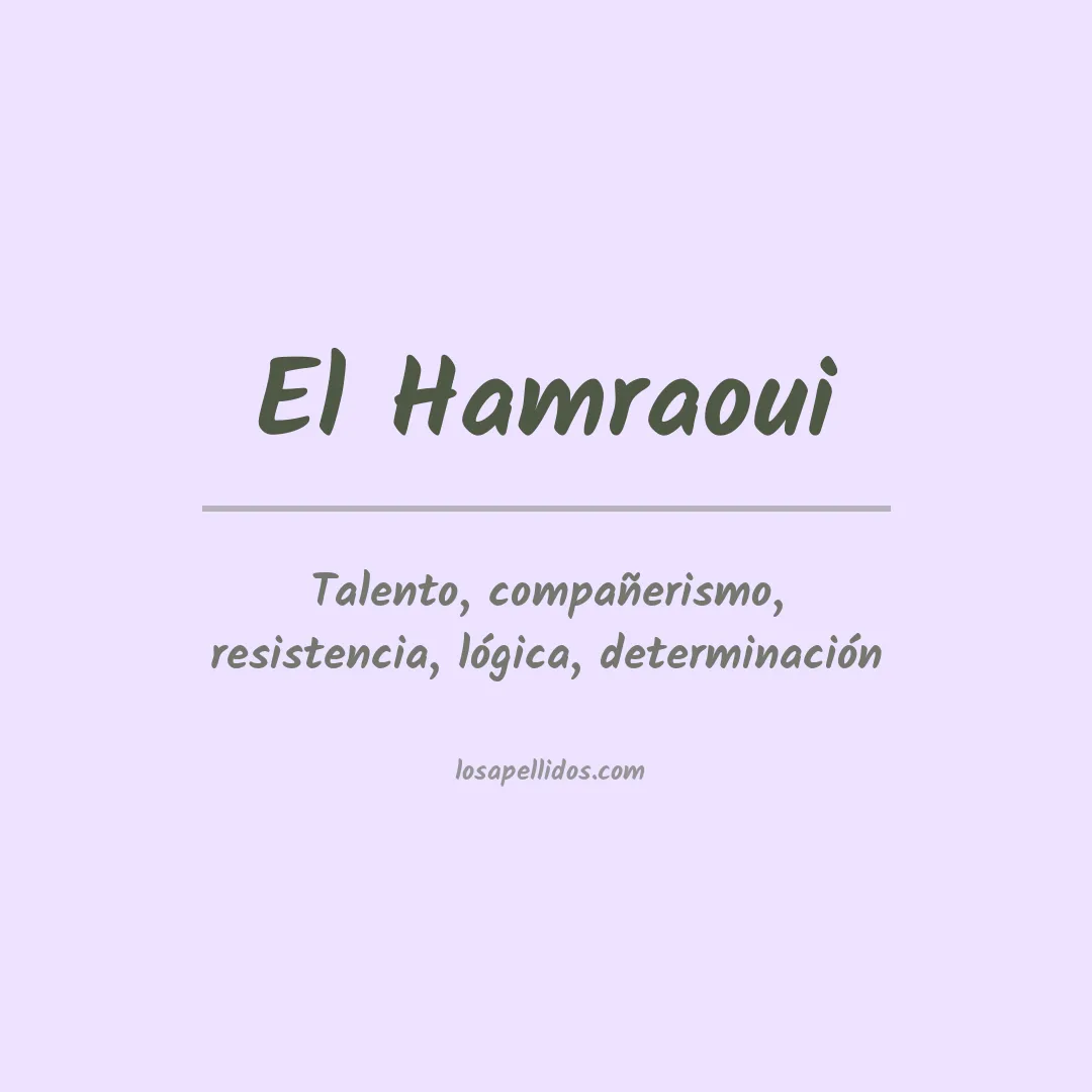 Apellido El hamraoui