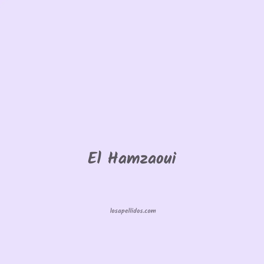 El hamzaoui en chino