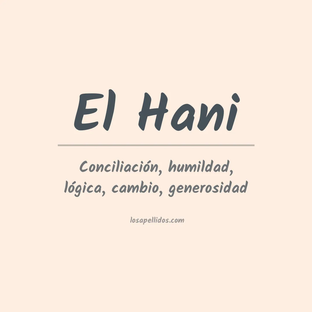 Apellido El hani