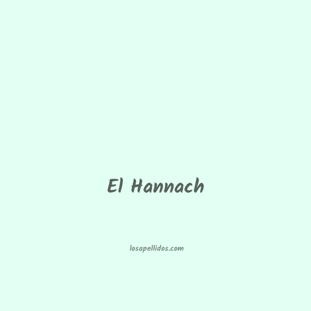El hannach en chino