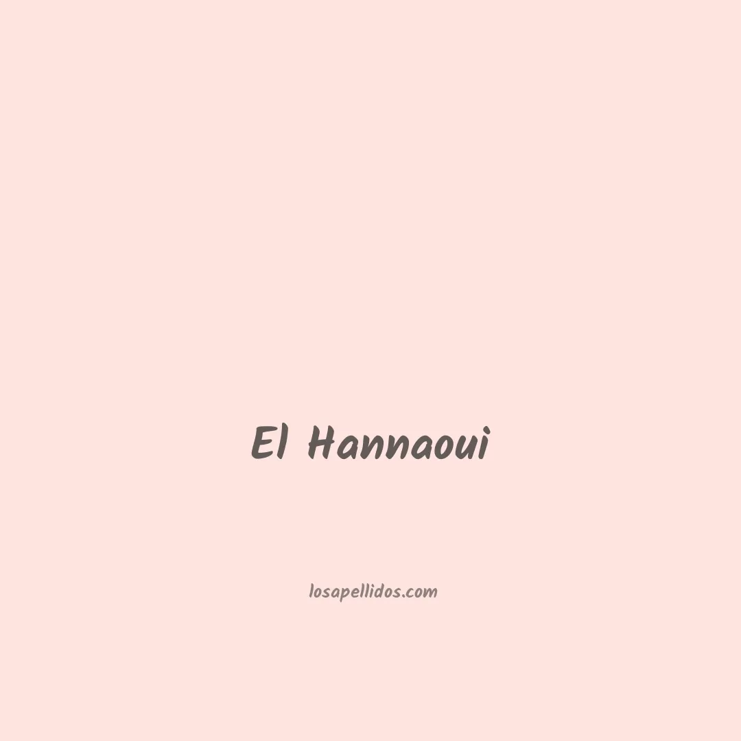 El hannaoui en chino
