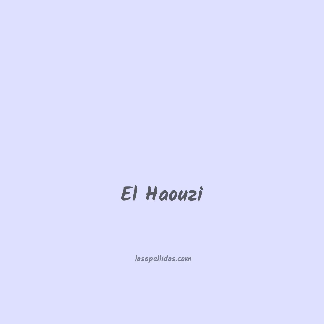 El haouzi en chino