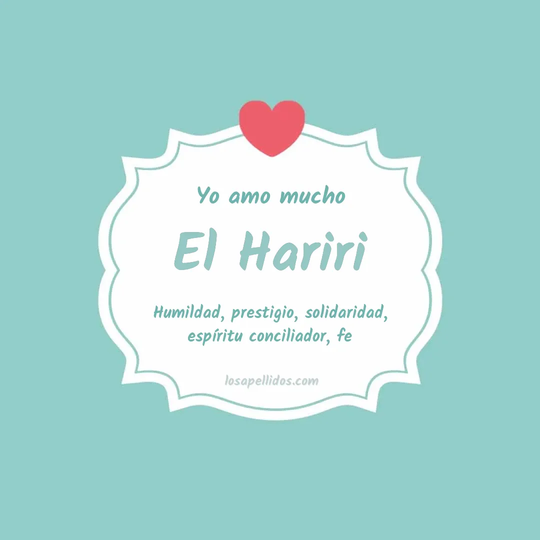 Yo amo mucho El hariri