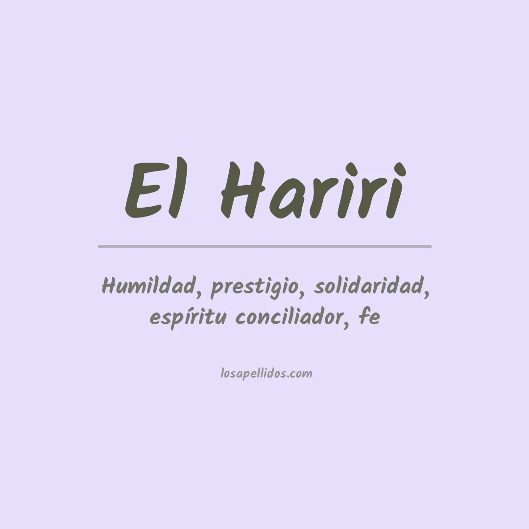 Apellido El hariri