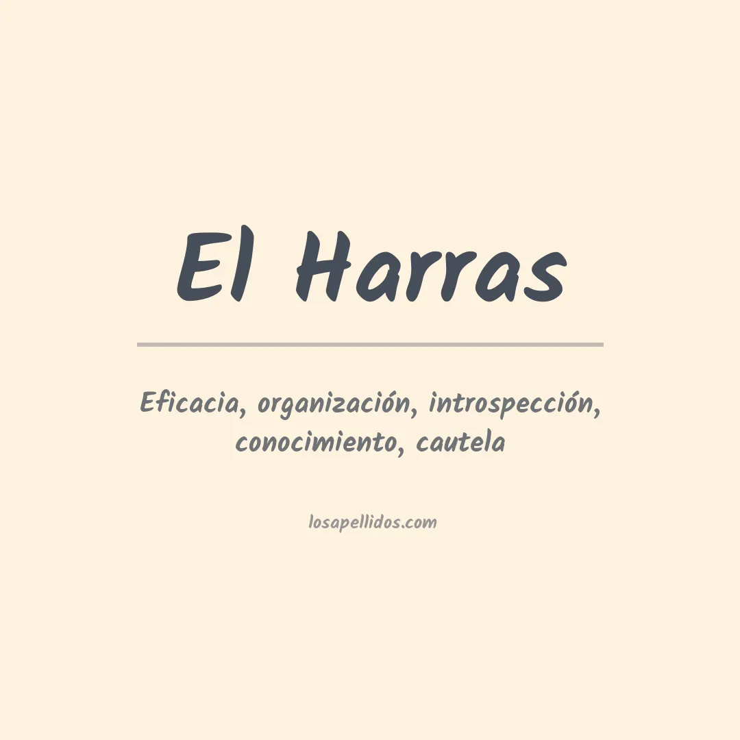 Significado del Apellido El harras
