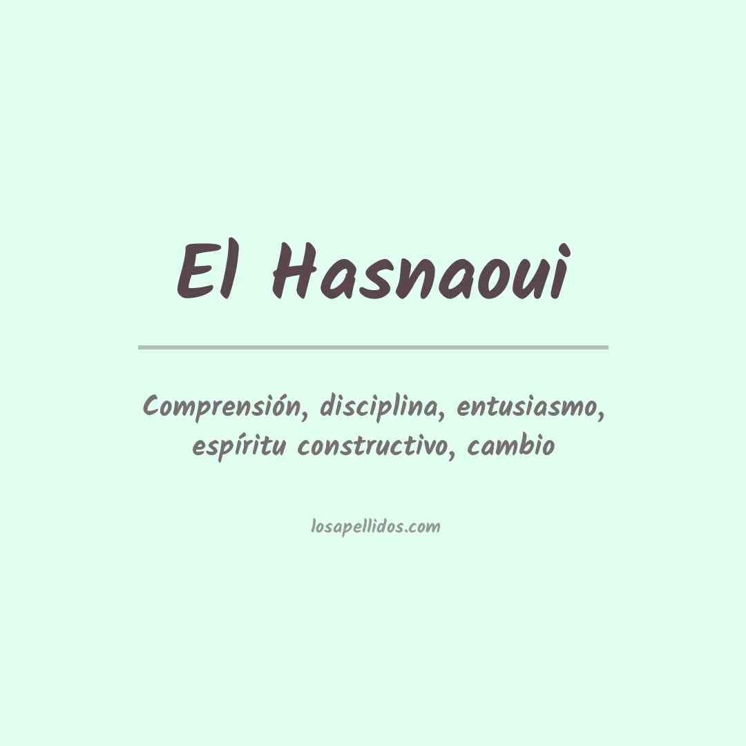 Apellido El hasnaoui