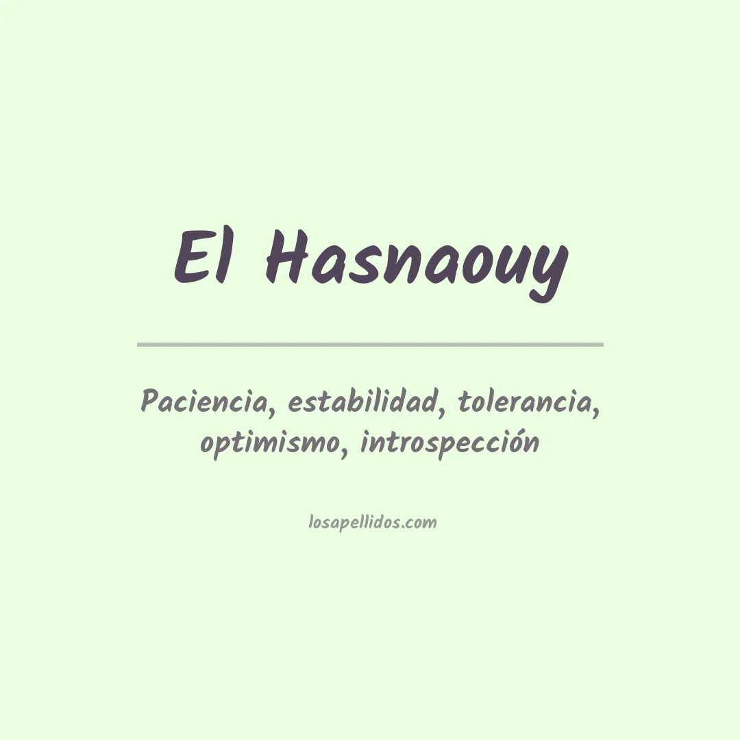 Apellido El hasnaouy