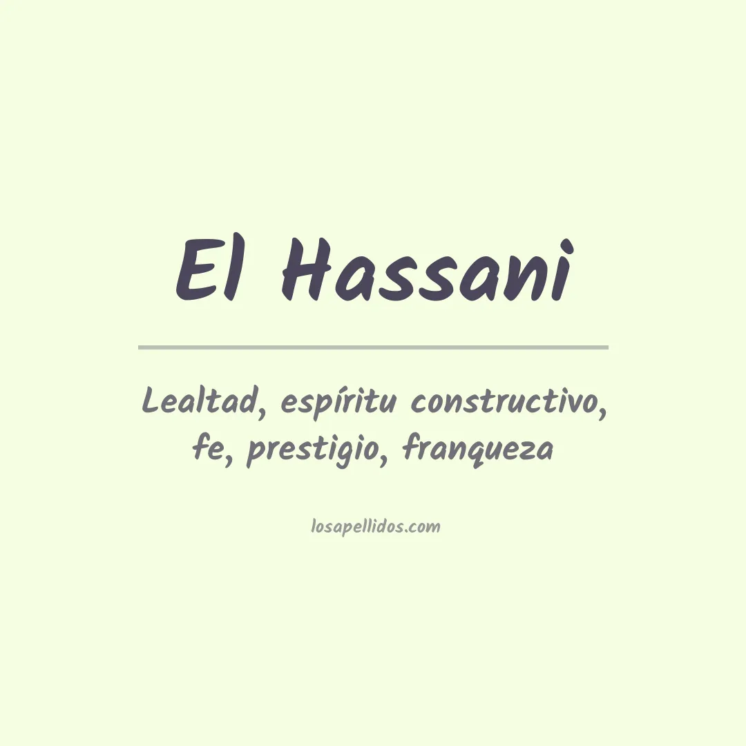 Apellido El hassani