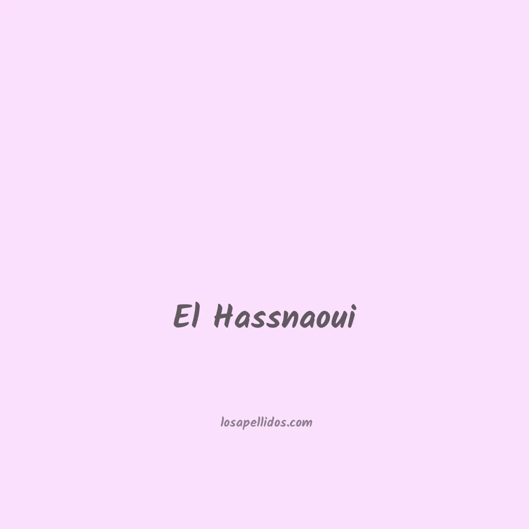 El hassnaoui en chino