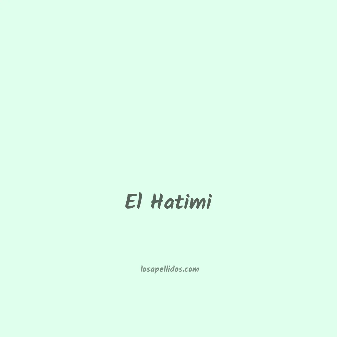 El hatimi en chino