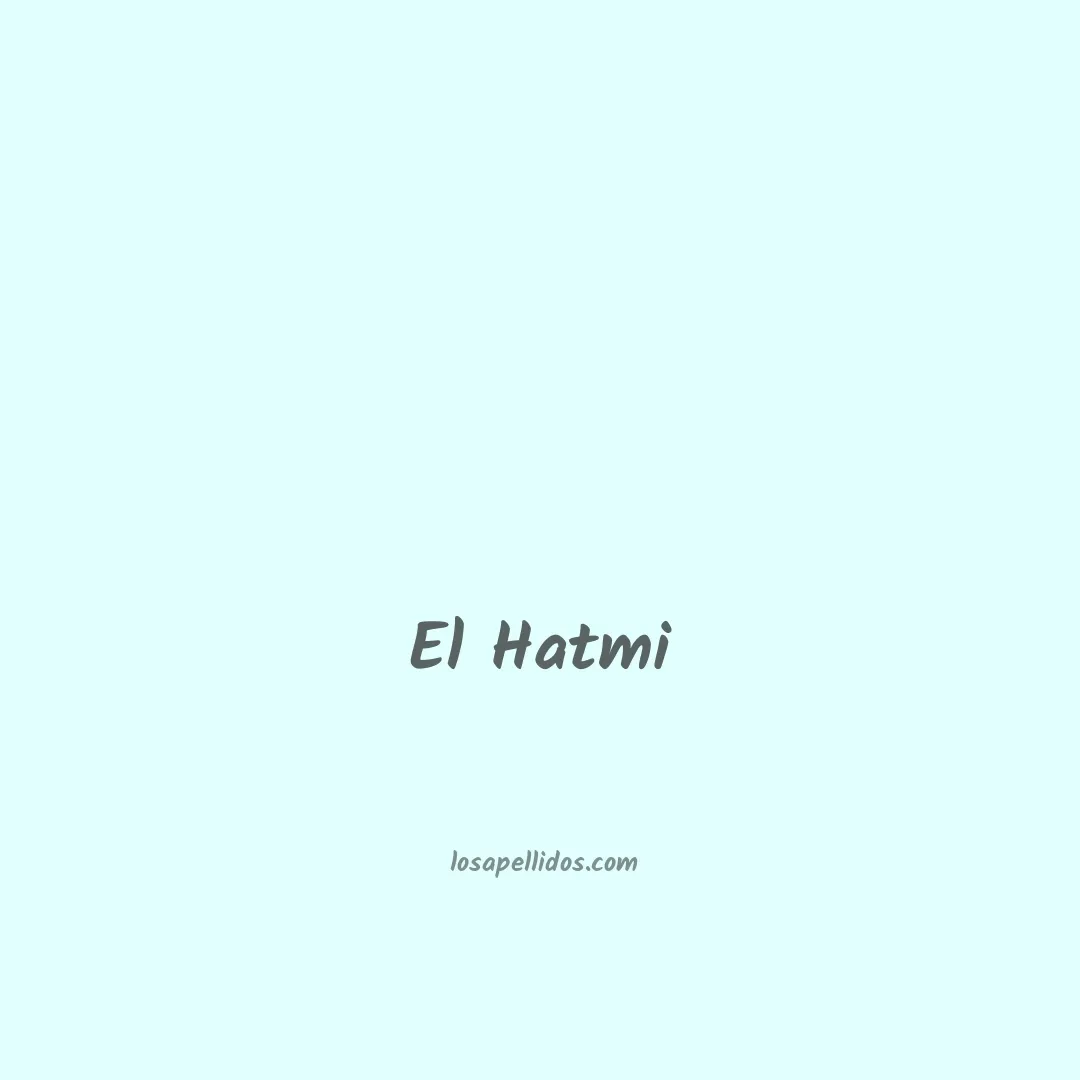 El hatmi en chino