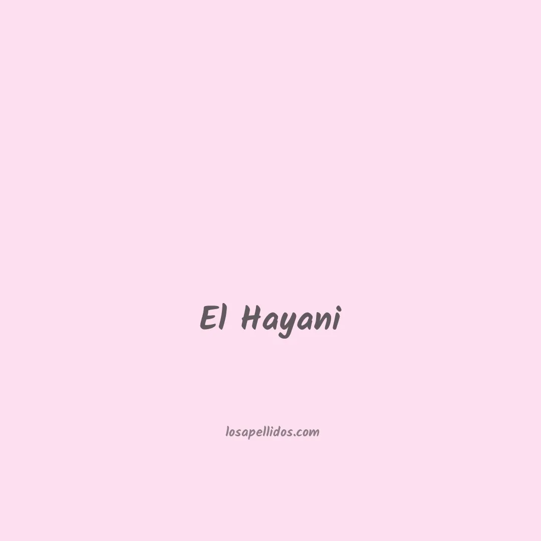 El hayani en chino