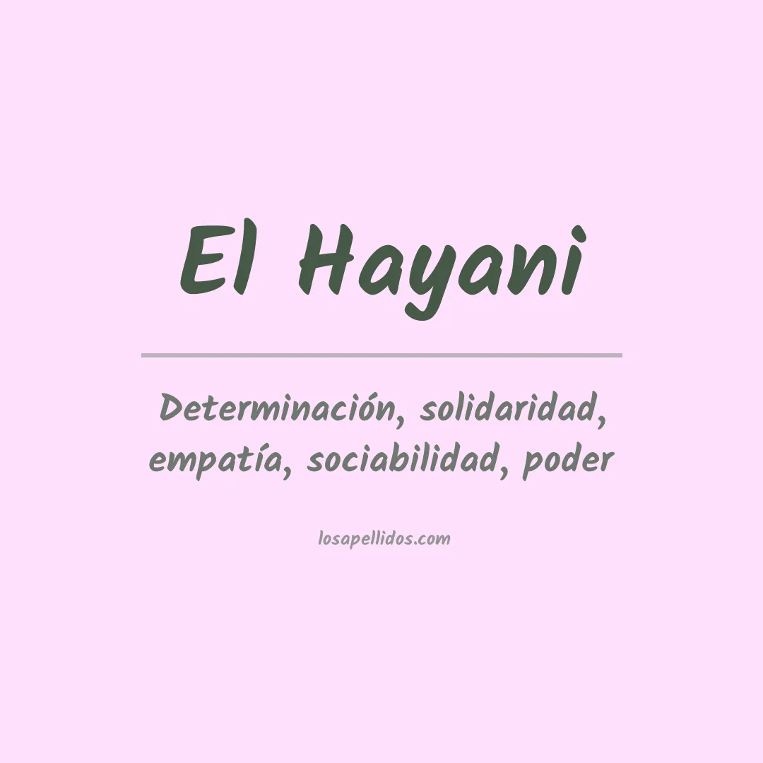 Apellido El hayani