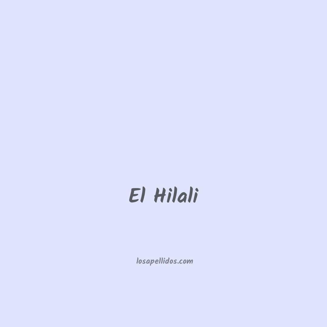 El hilali en chino