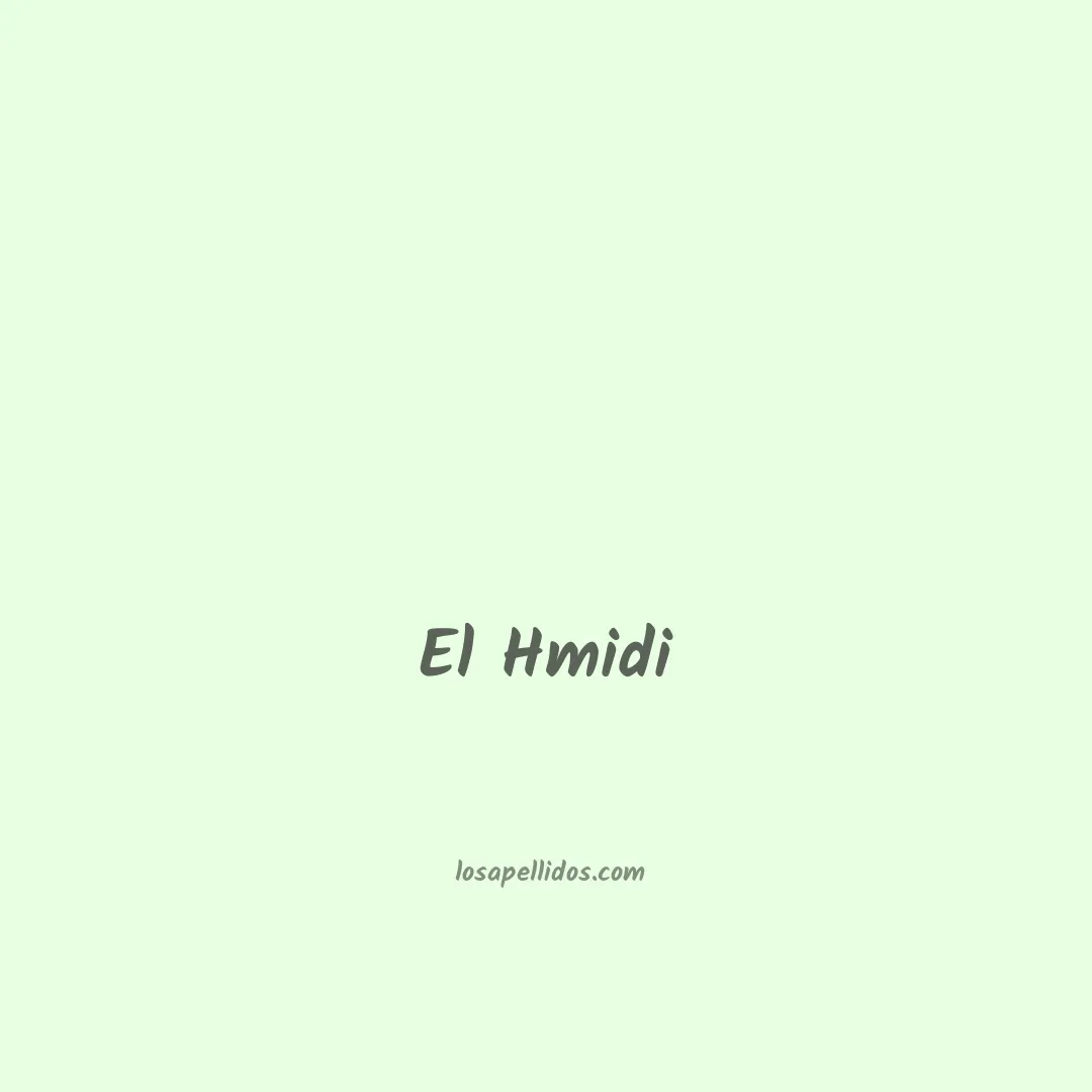 El hmidi en chino