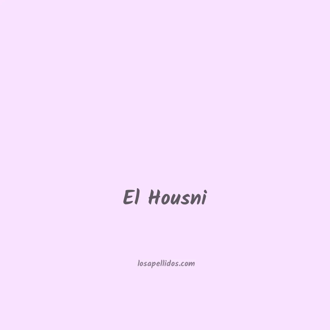 El housni en chino