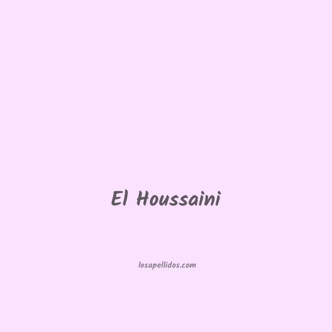 El houssaini en chino