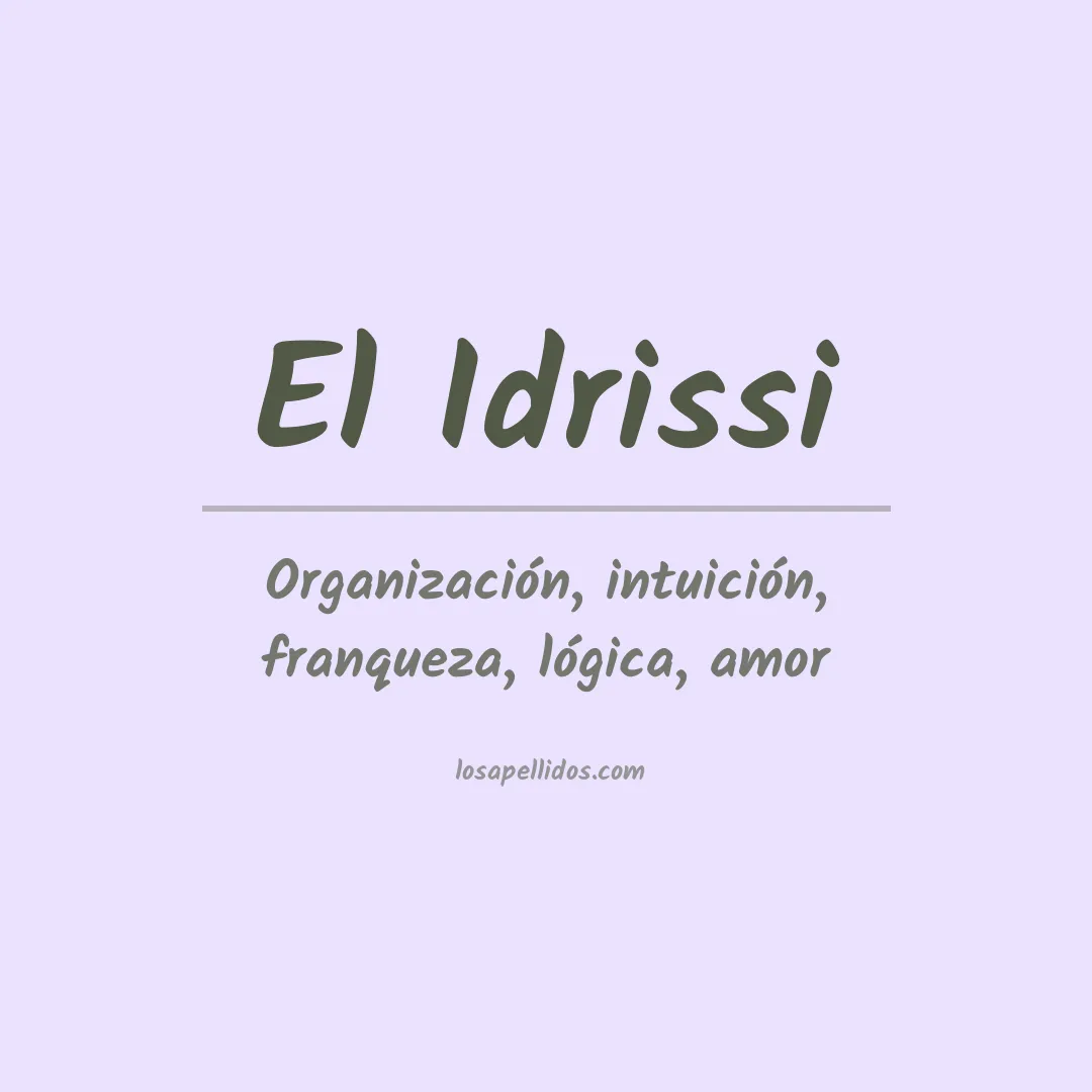 Apellido El idrissi