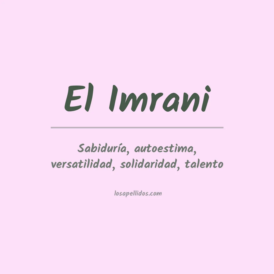 Apellido El imrani