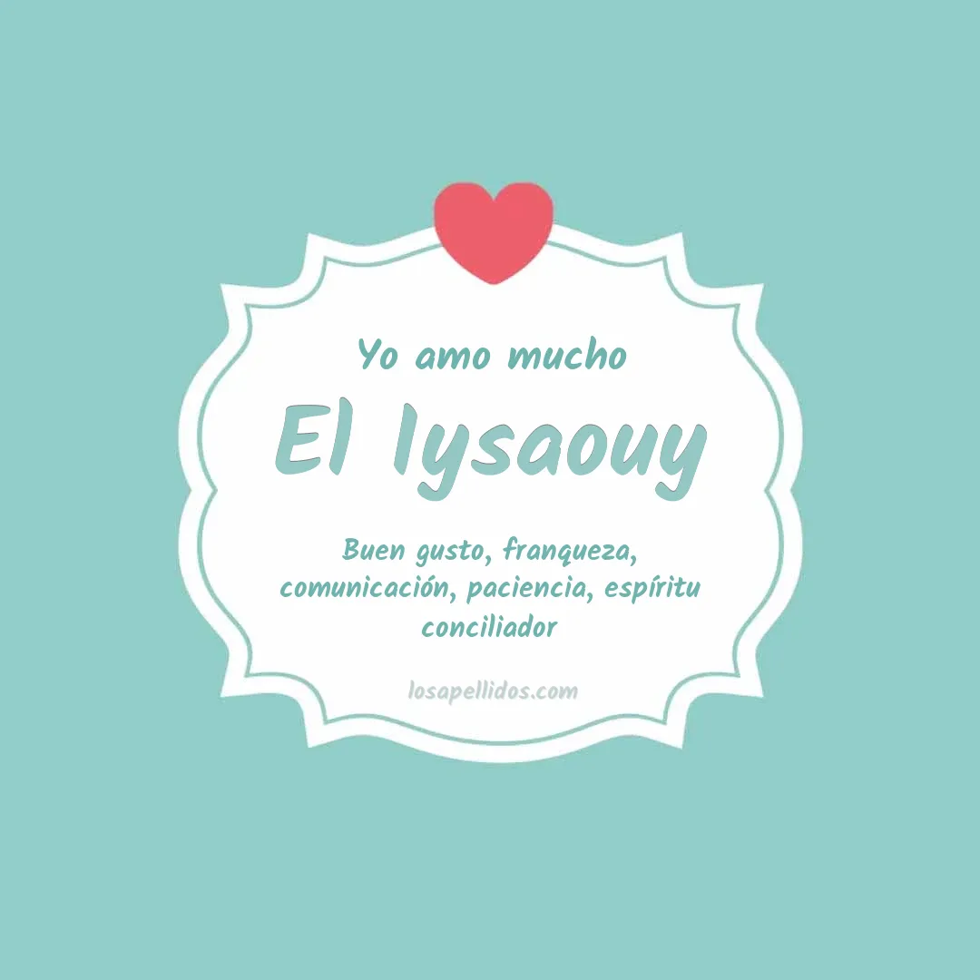 Yo amo mucho El iysaouy