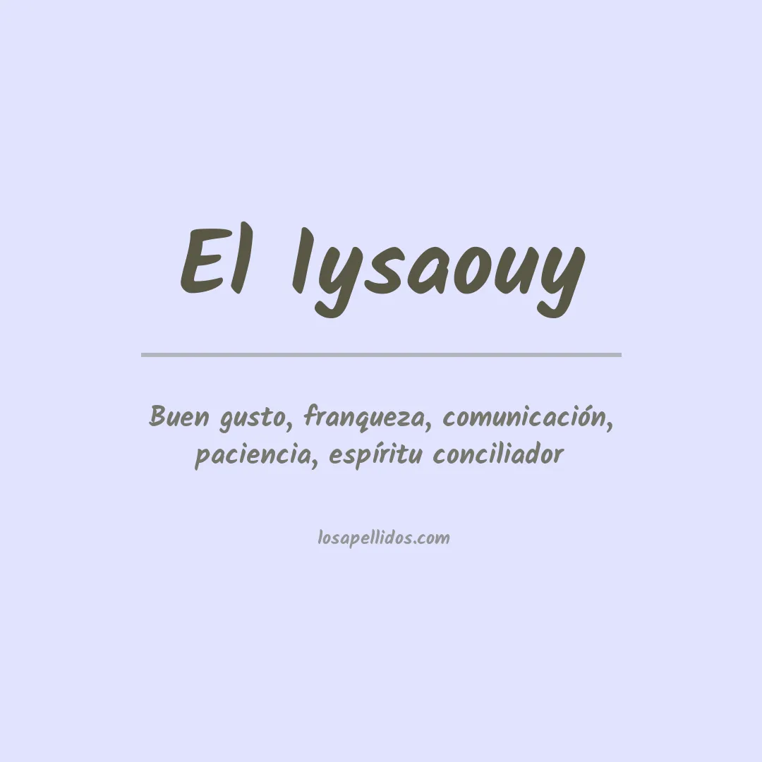Apellido El iysaouy