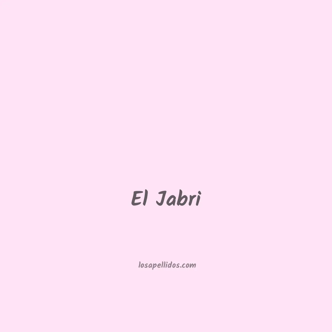 El jabri en chino