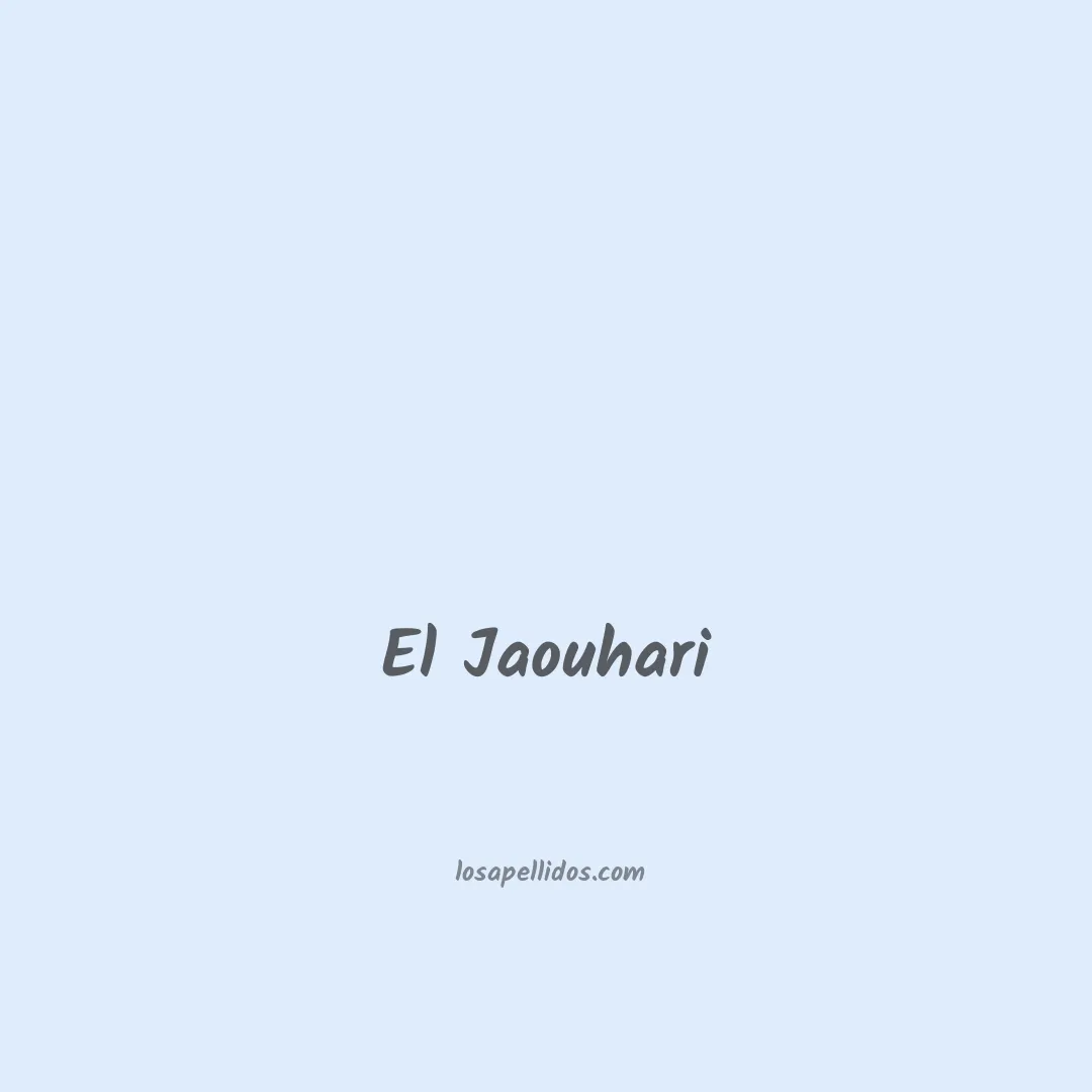 El jaouhari en chino