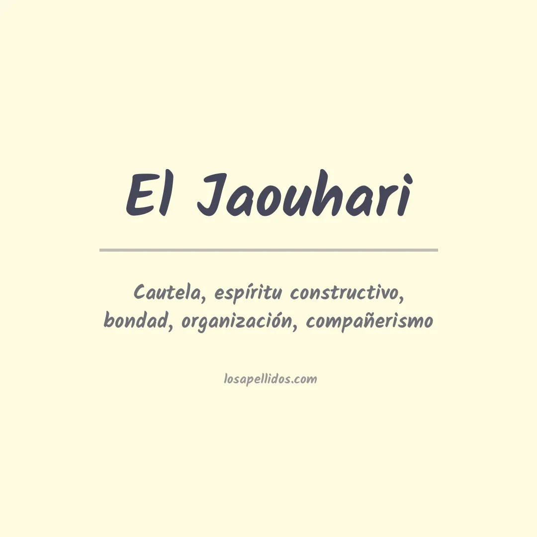 Apellido El jaouhari