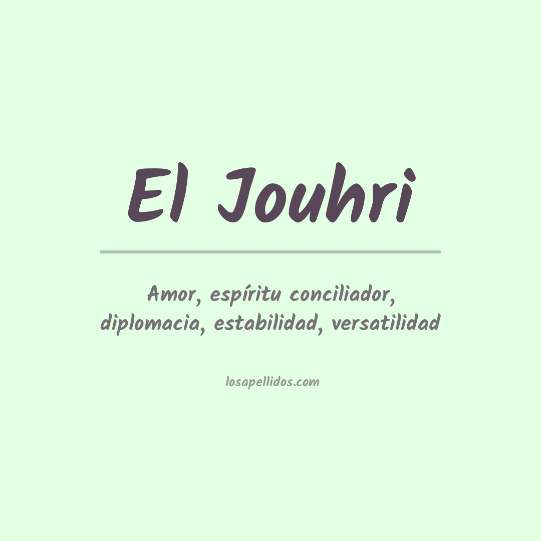 Apellido El jouhri