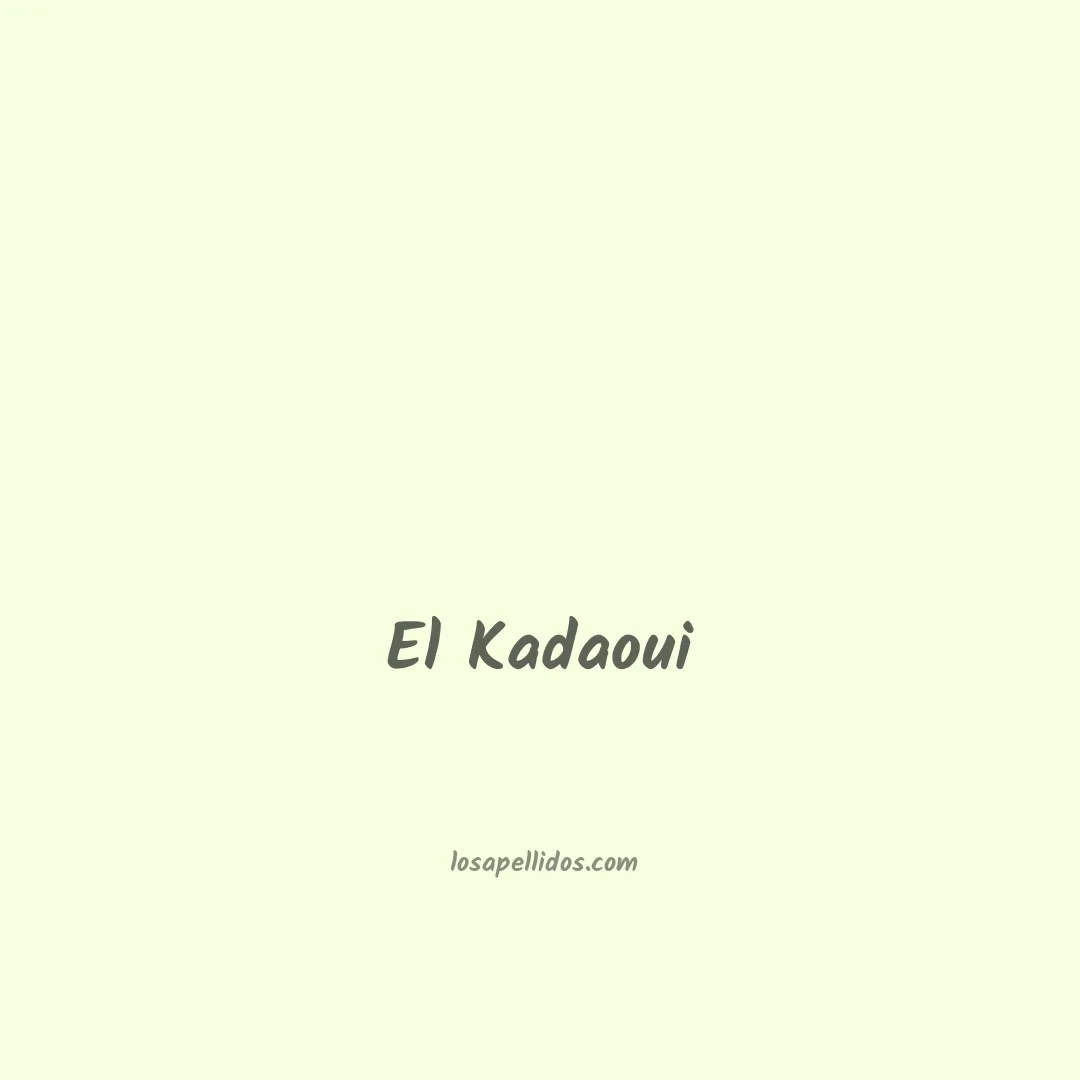El kadaoui en chino
