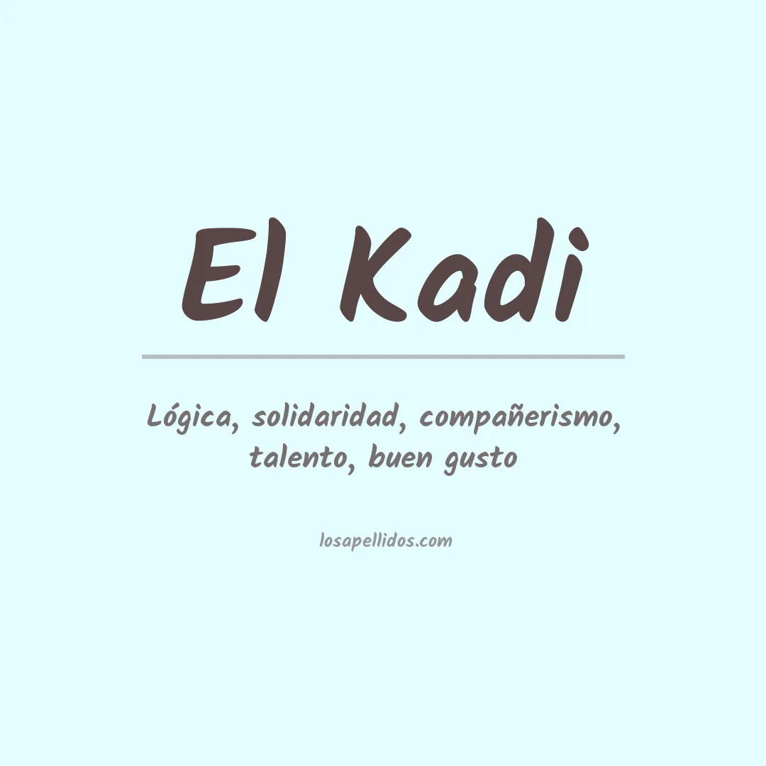 Apellido El kadi