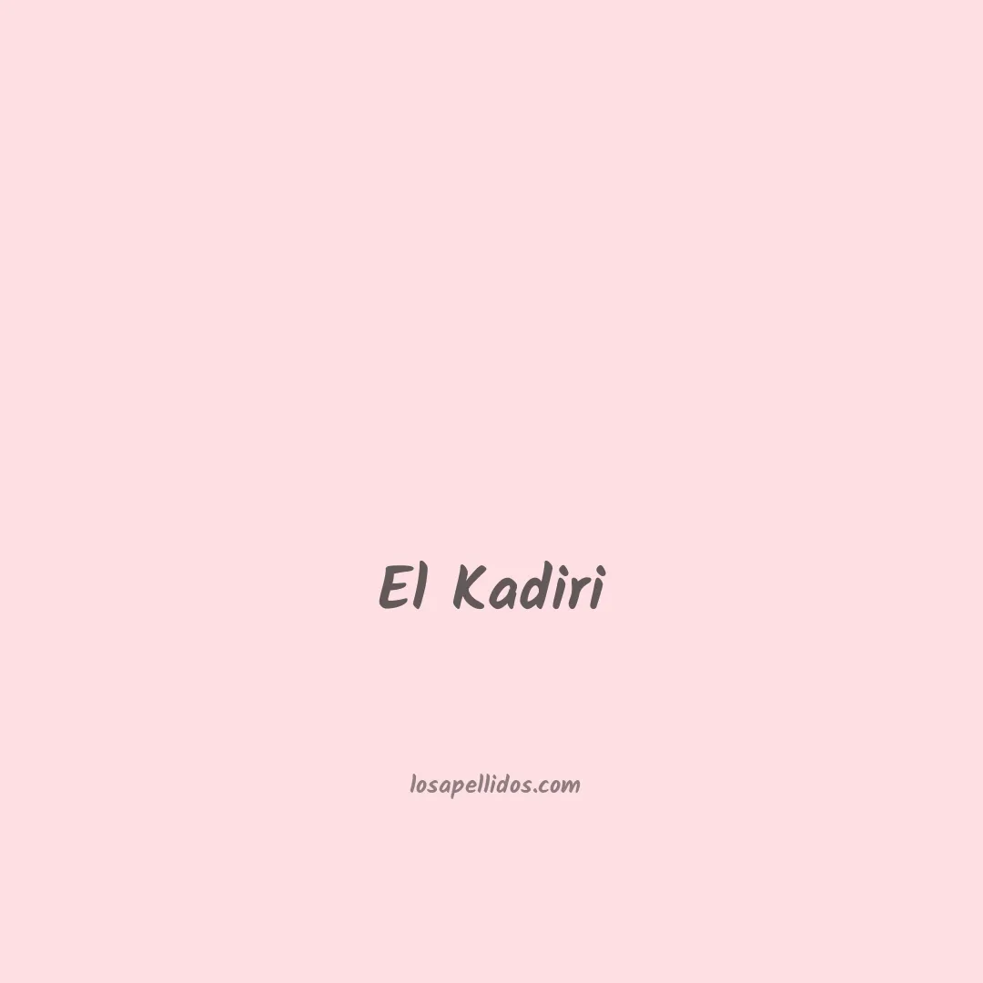 El kadiri en chino