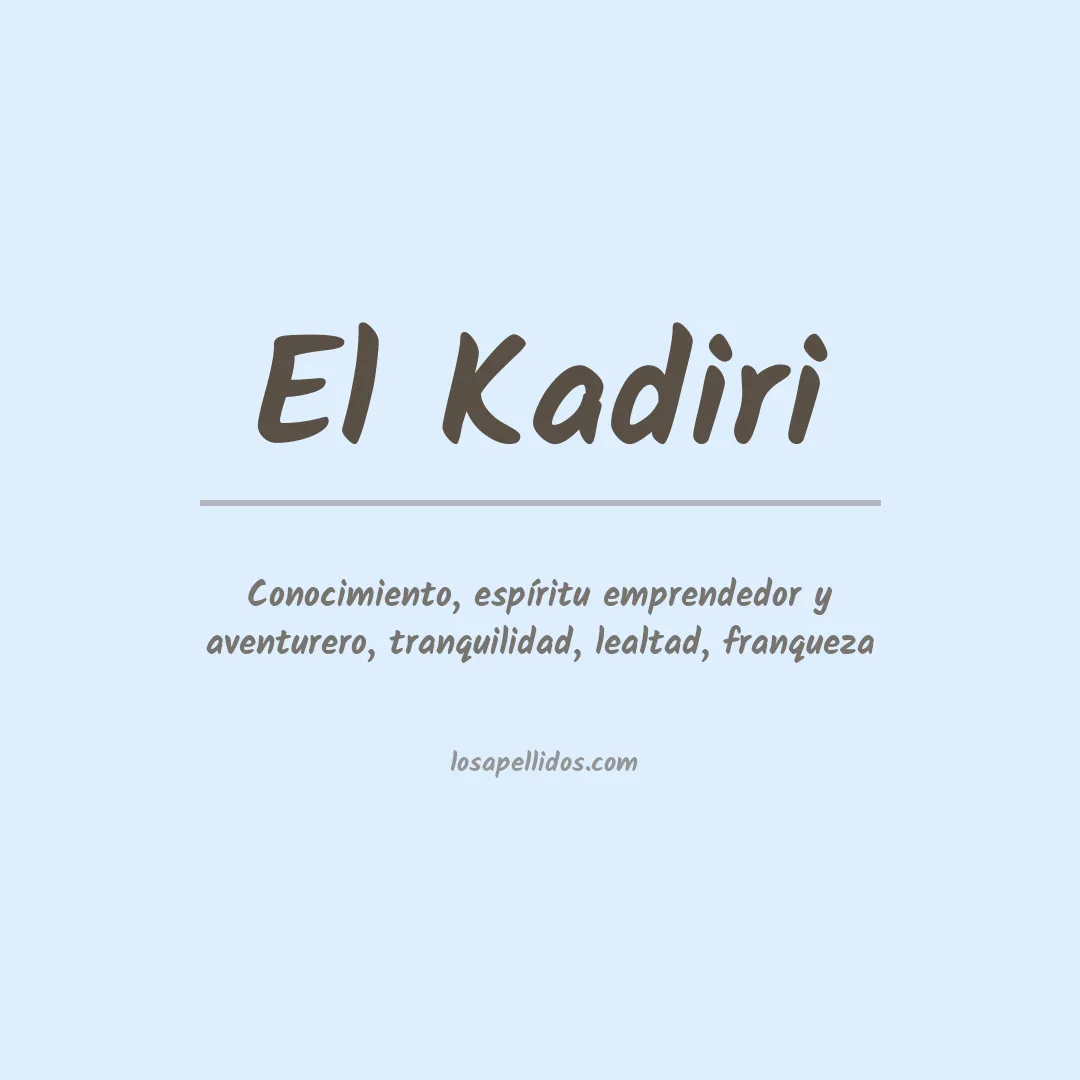 Apellido El kadiri