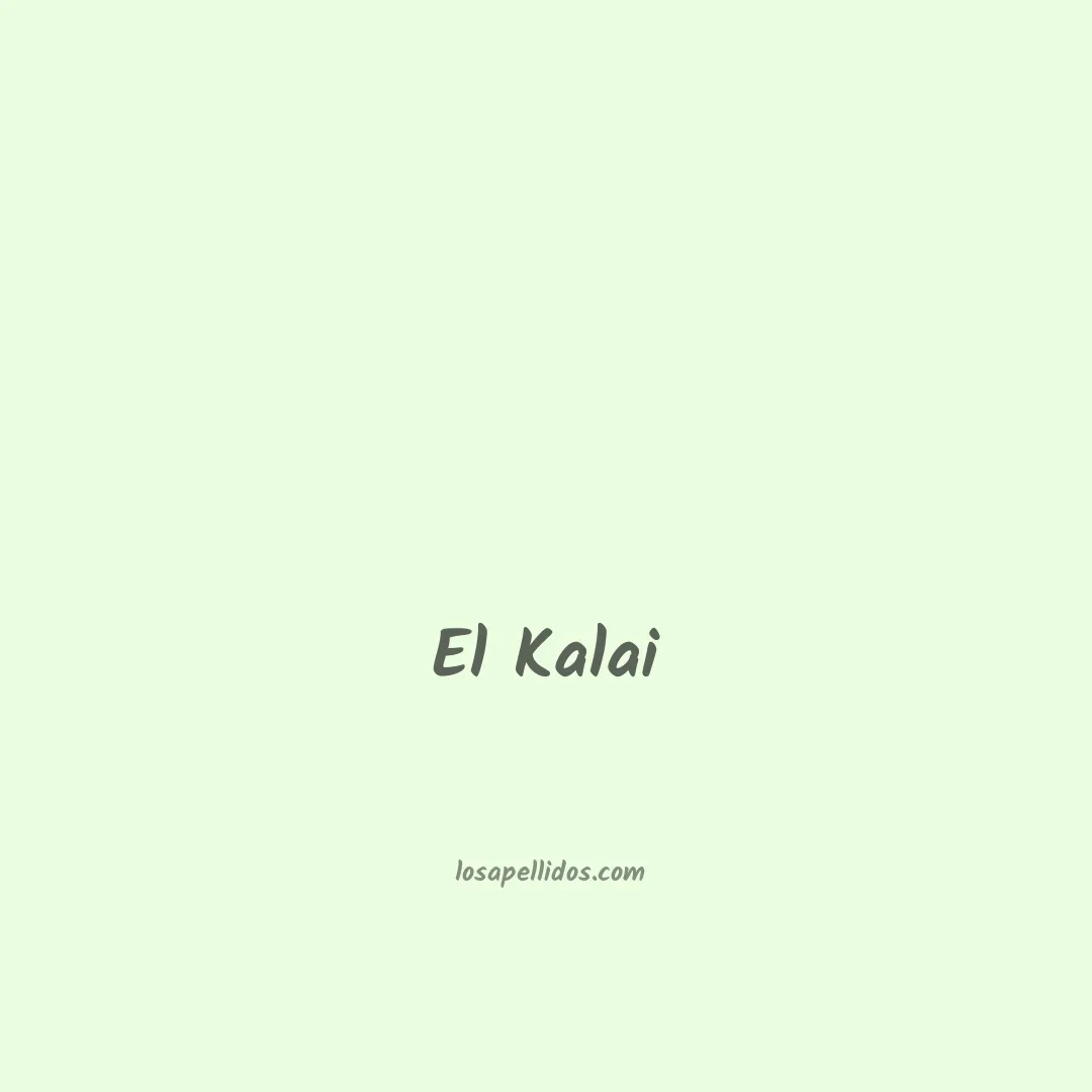 El kalai en chino