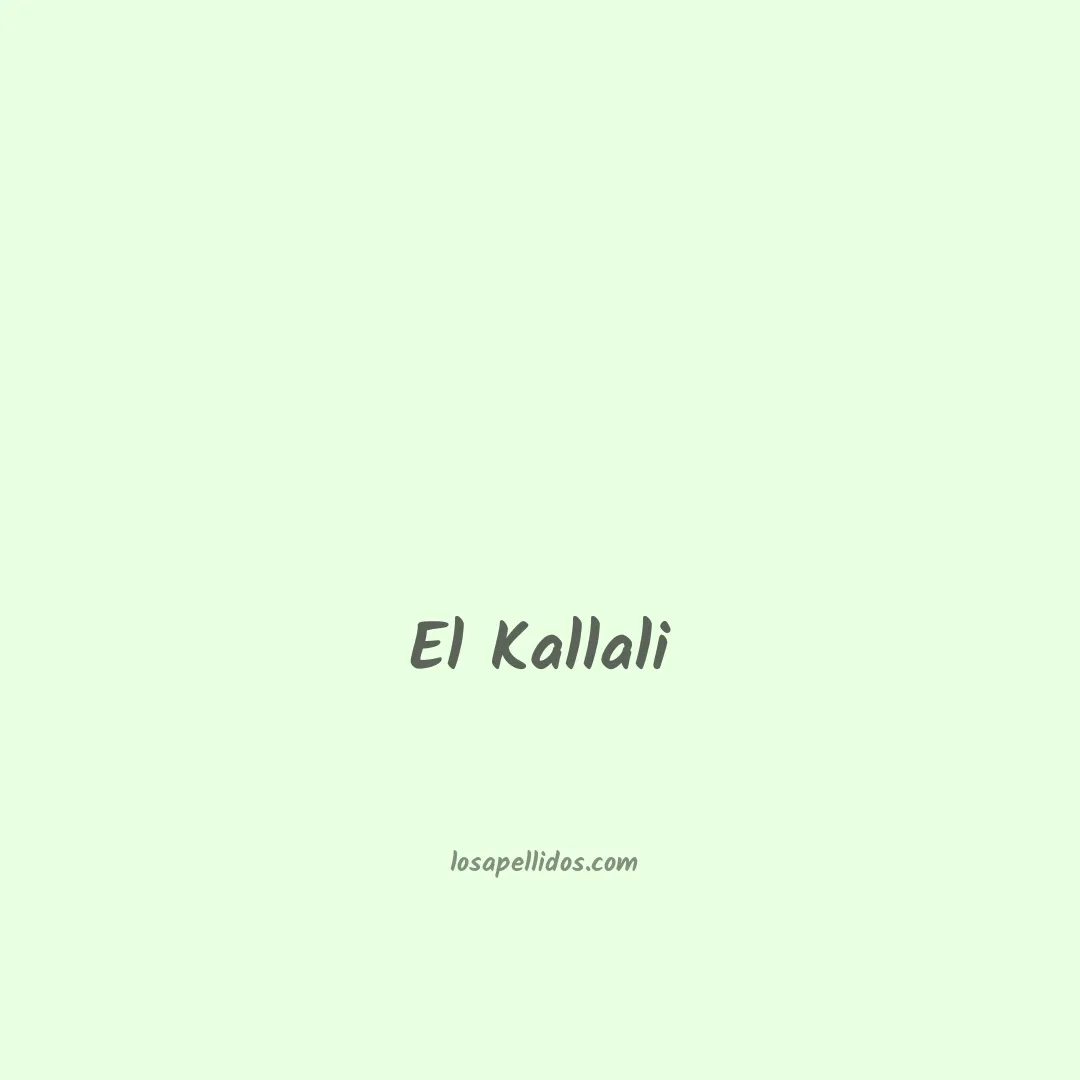 El kallali en chino