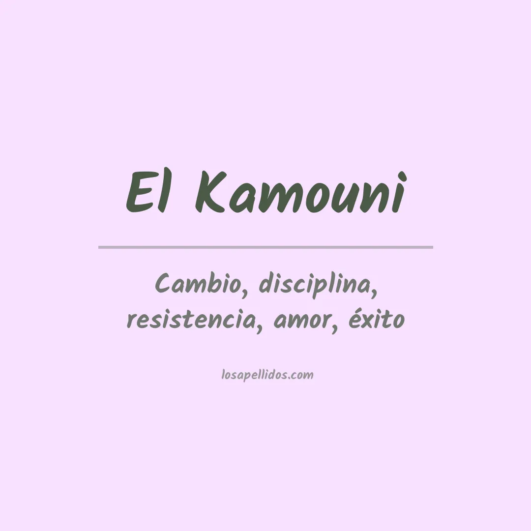 Apellido El kamouni