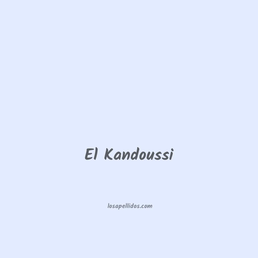 El kandoussi en chino