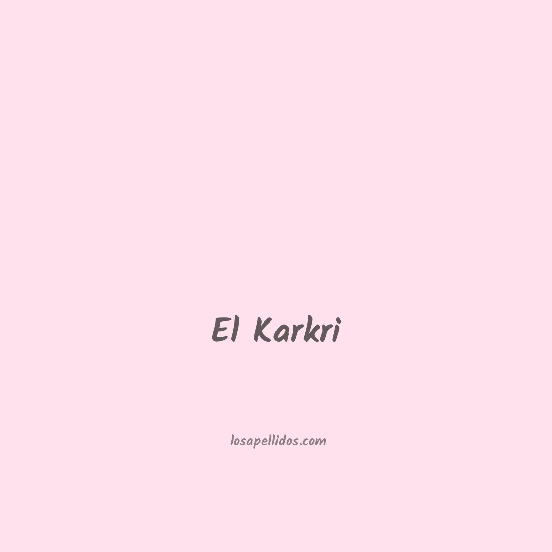 El karkri en chino