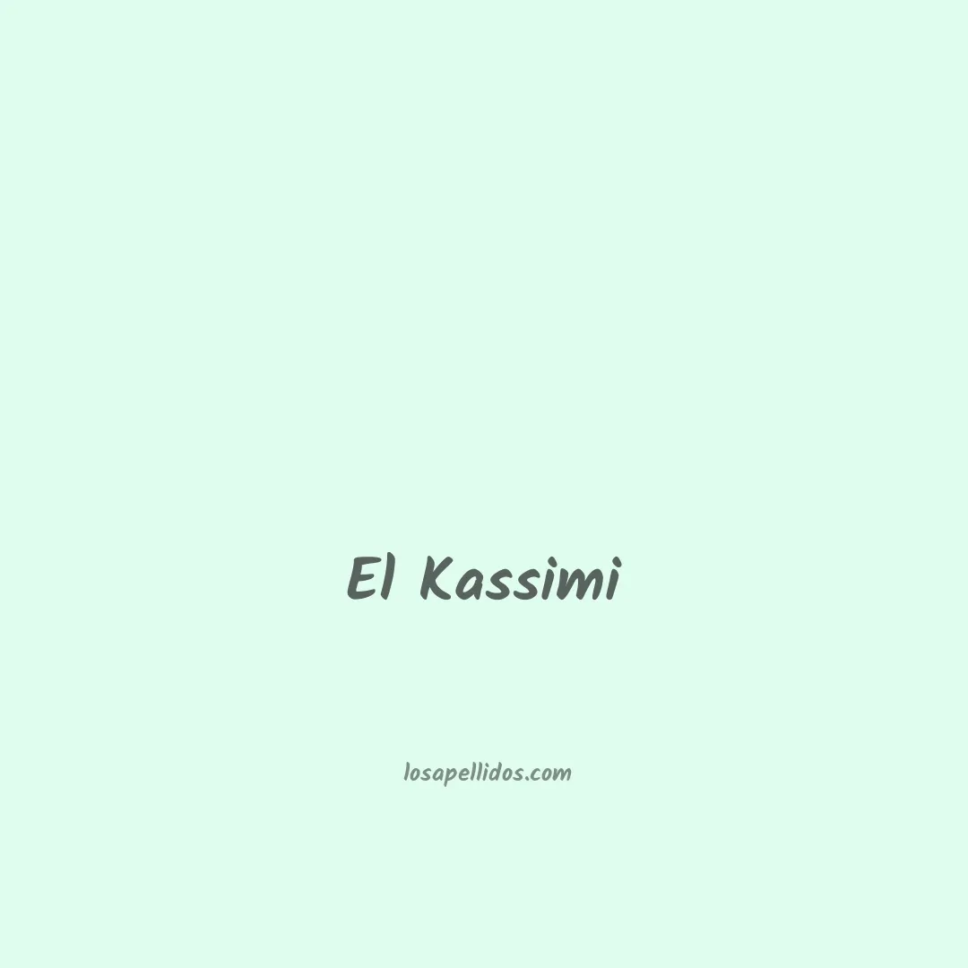 El kassimi en chino