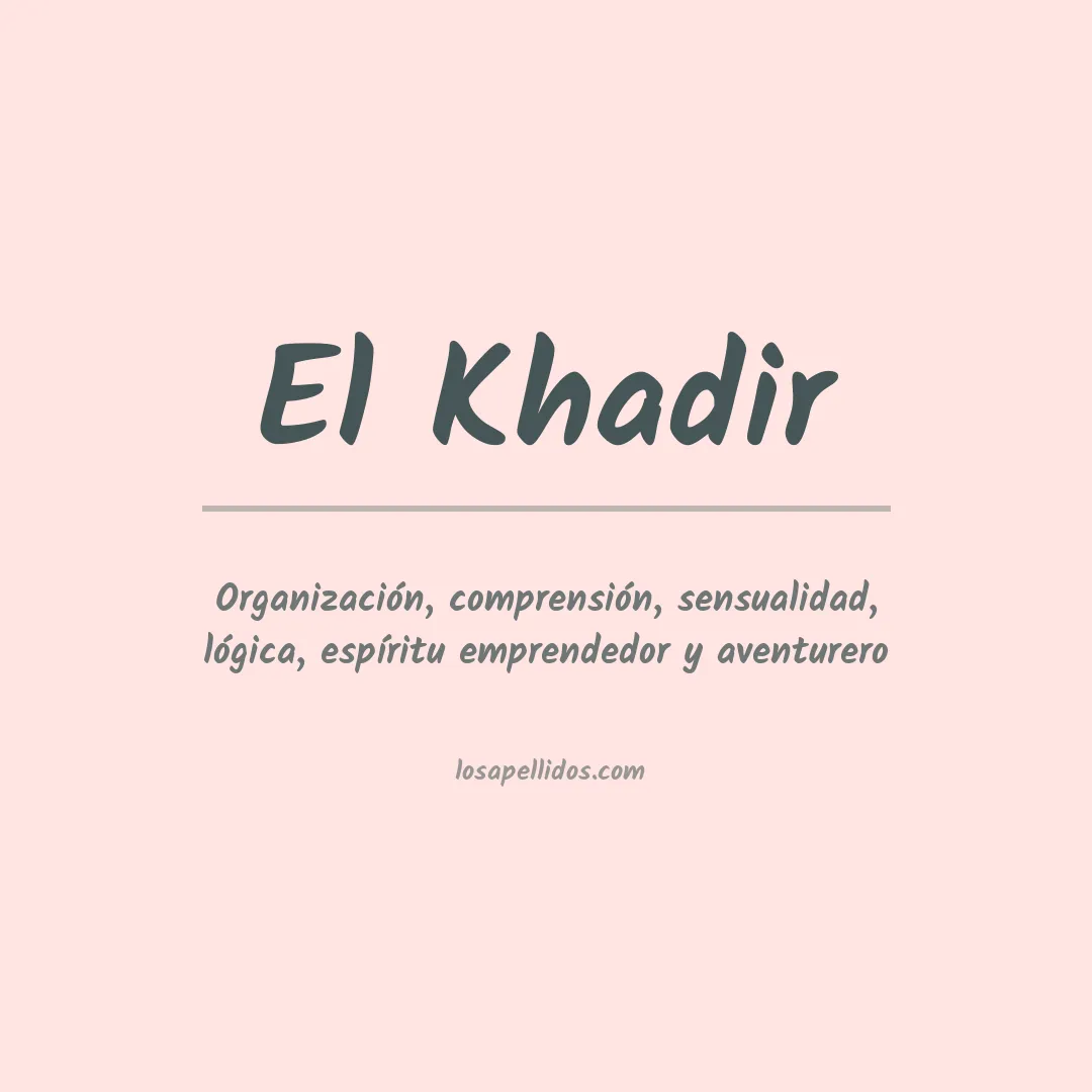 Apellido El khadir