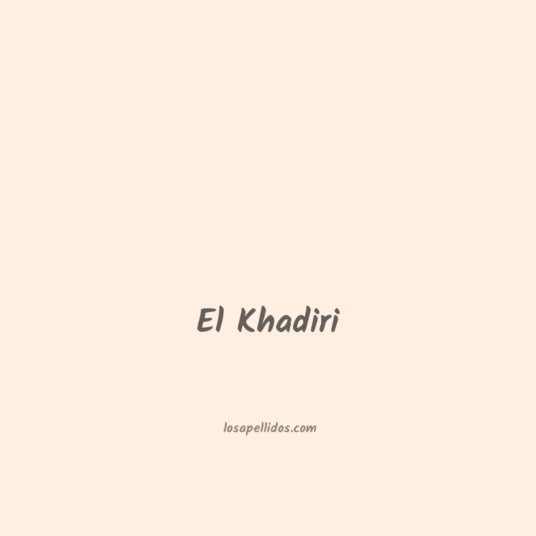 El khadiri en chino