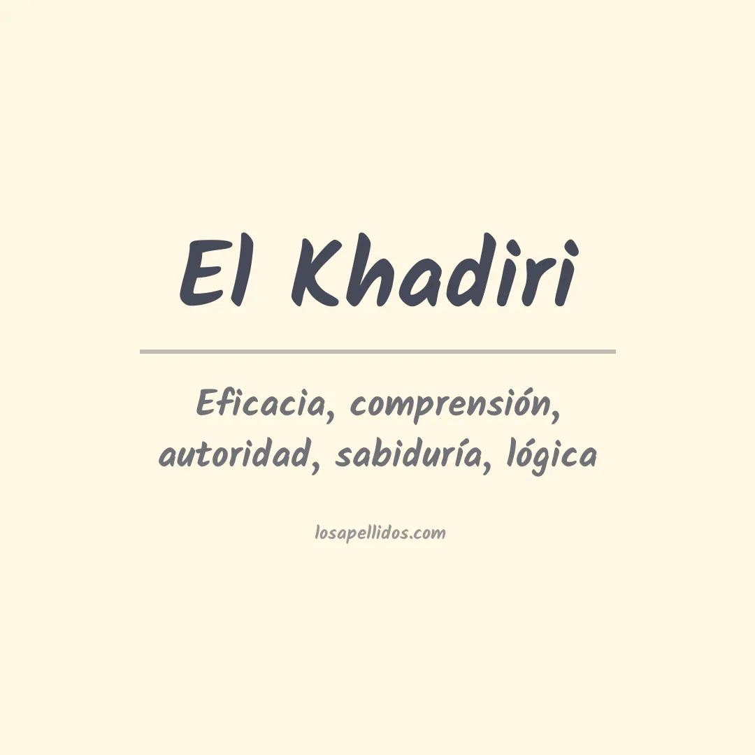 Apellido El khadiri