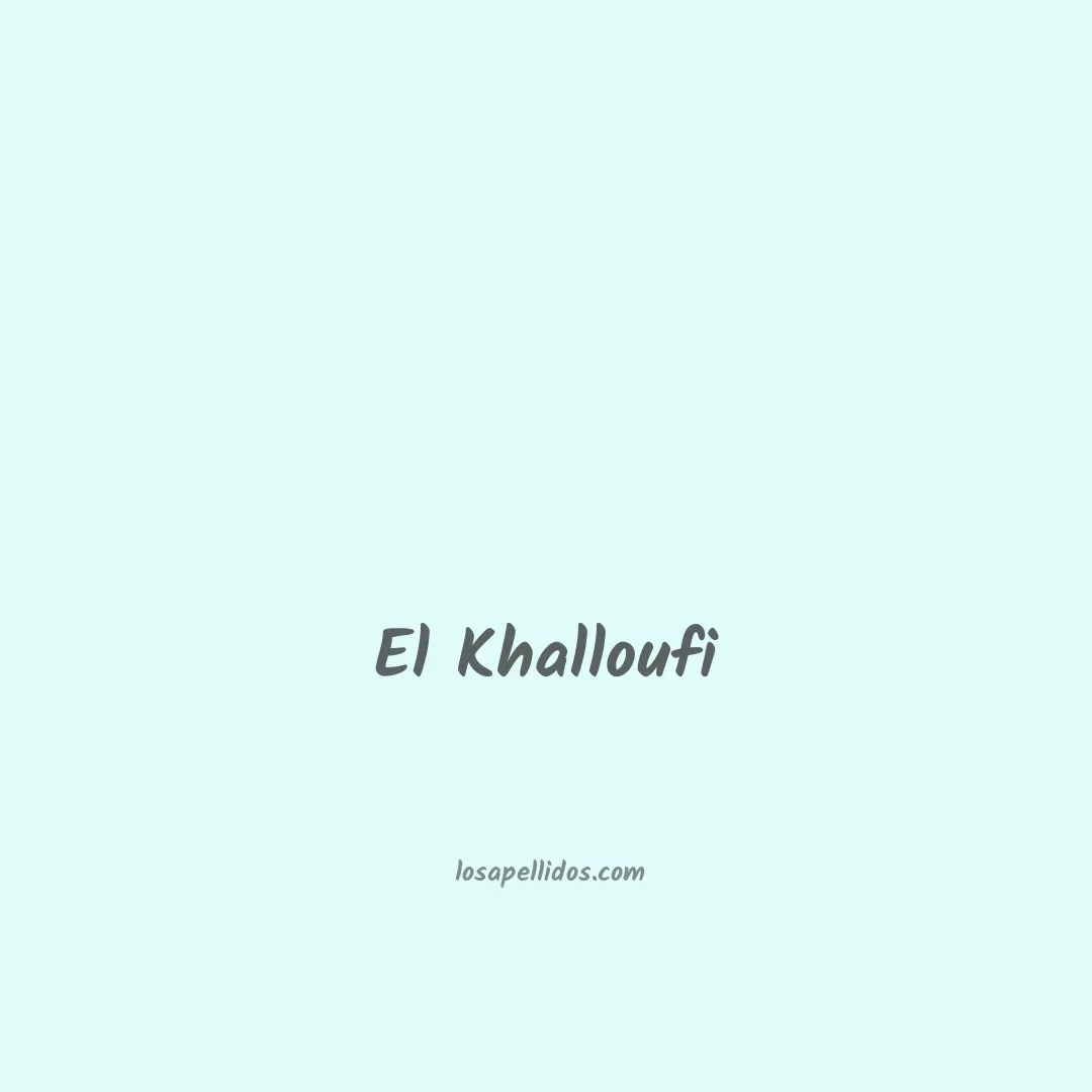 El khalloufi en chino